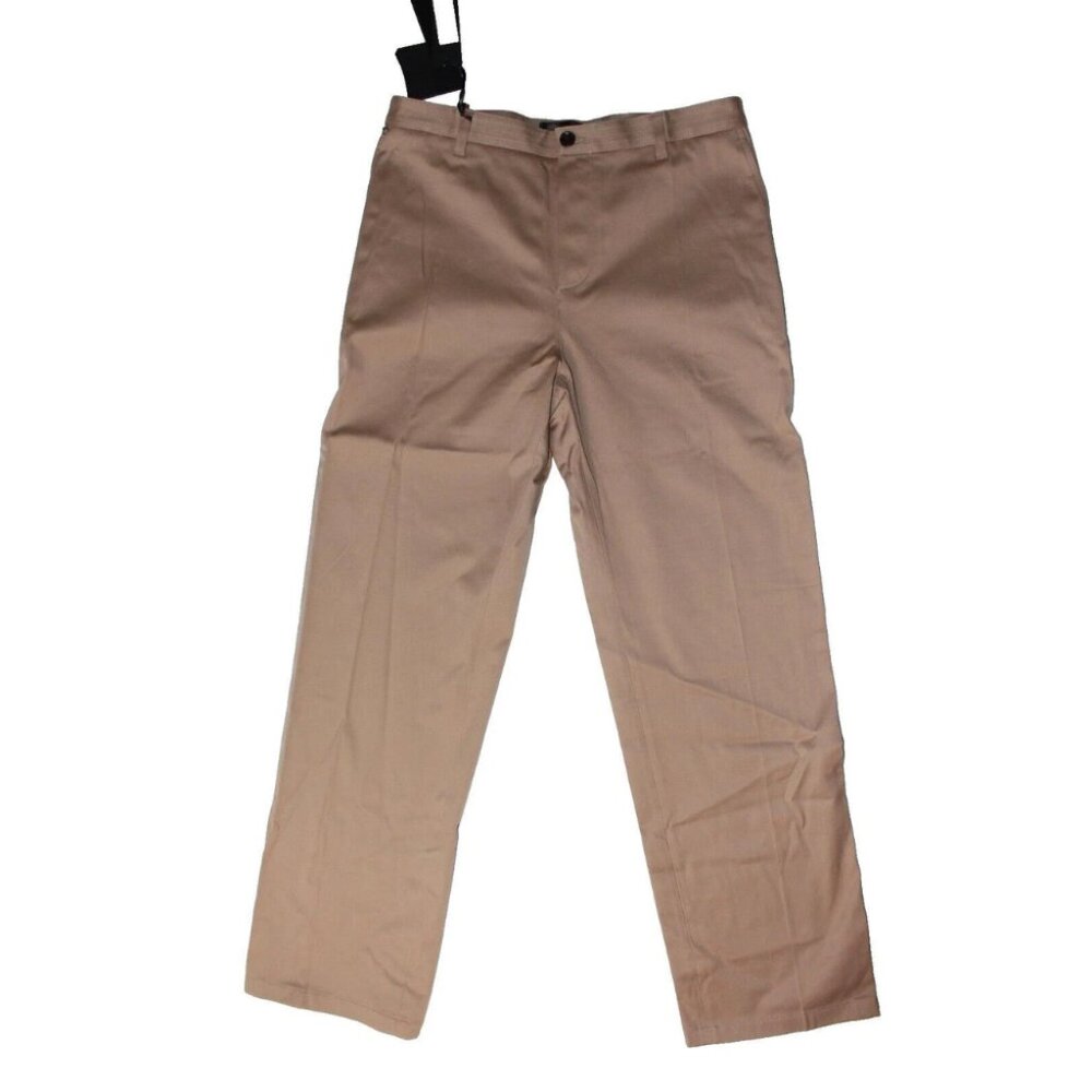 NWT Versace Mens Khaki Flat Front Pants Size IT 48